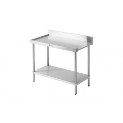 Simply Stainless SS07.7.1200.L Left hand outlet - 2 baskets wide 1200mm w x 700mm d x 900mm h DISHWASHER OUTLET BENCH